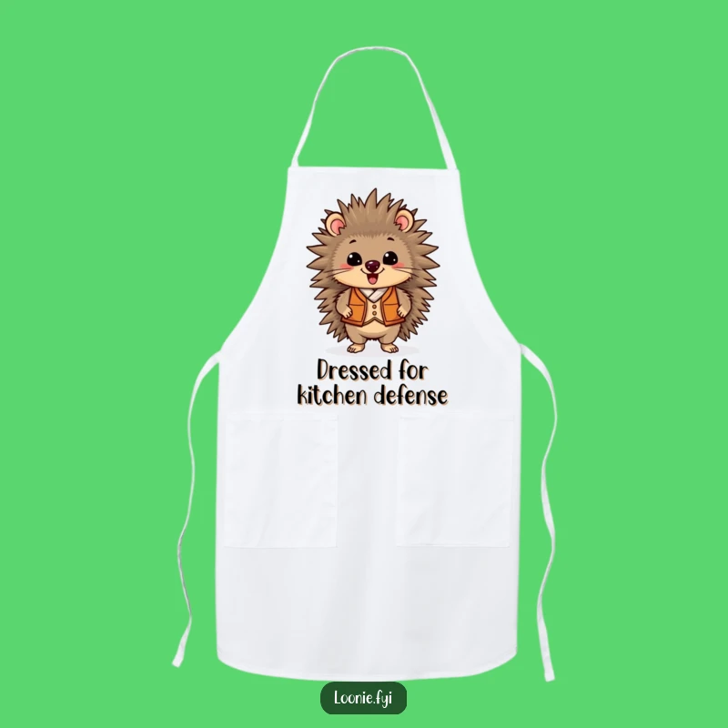 Funny Porcupine Vest Apron: Cook with Proud Charm and Humor