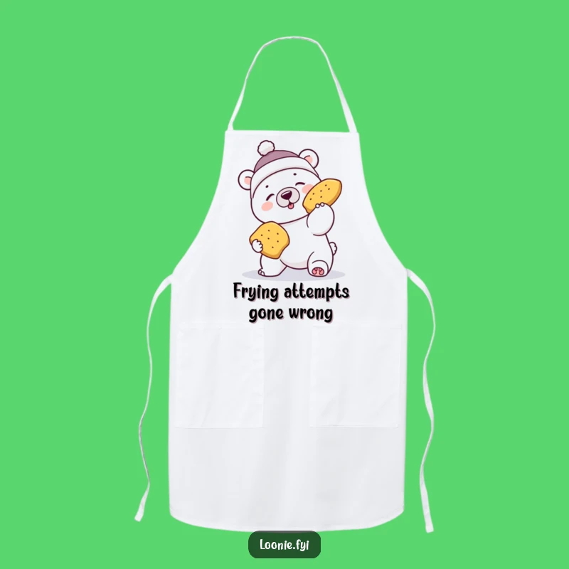 Funny Polar Bear Poutine Disaster Apron - Cook Up Some Laughs!