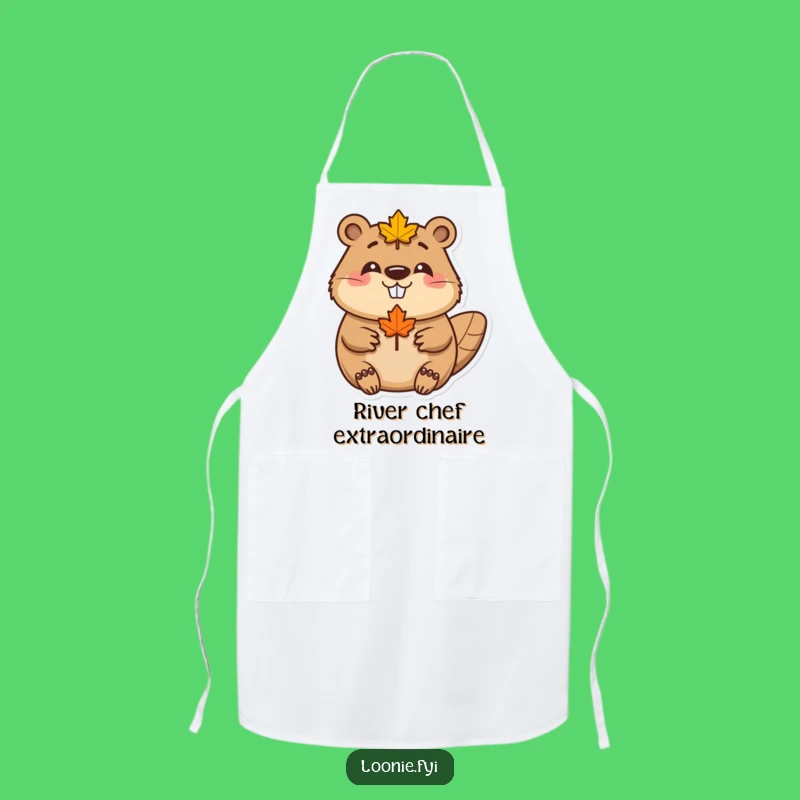 Funny Beaver Maple Leaf Apron: Cook With Canadian Cheer And Style Gift