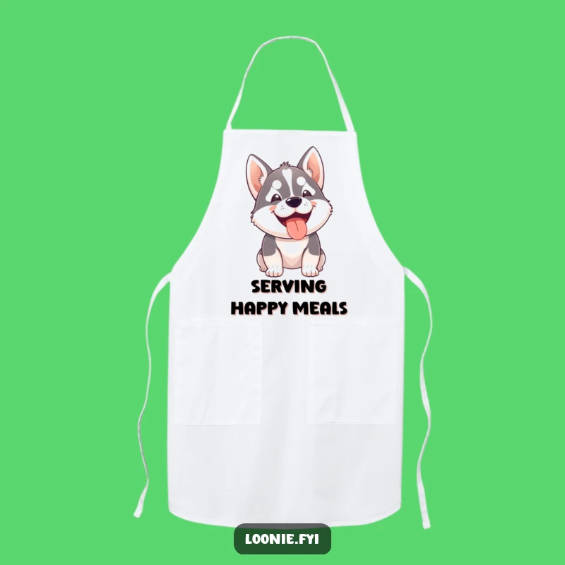 Funny Husky Grin Apron - Hilarious Dog Lover's Kitchen Gift