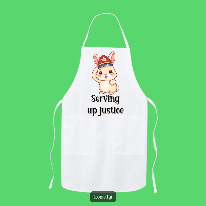 Funny Rabbit RCMP Apron - Humorous Kitchen Duty Gift