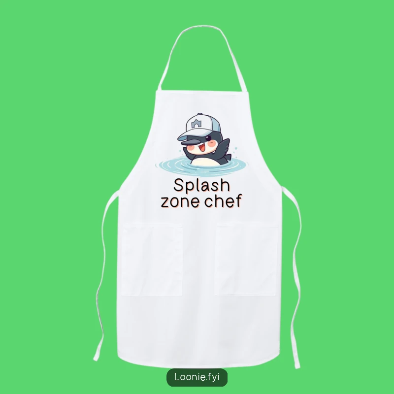 Funny Loon Chef Apron - Cheerful Diver, Kitchen Splash, Funny Gift
