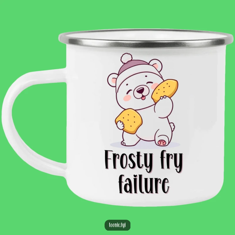 Funny Polar Bear Poutine Quest Camping Mug - Adventure Fuel!