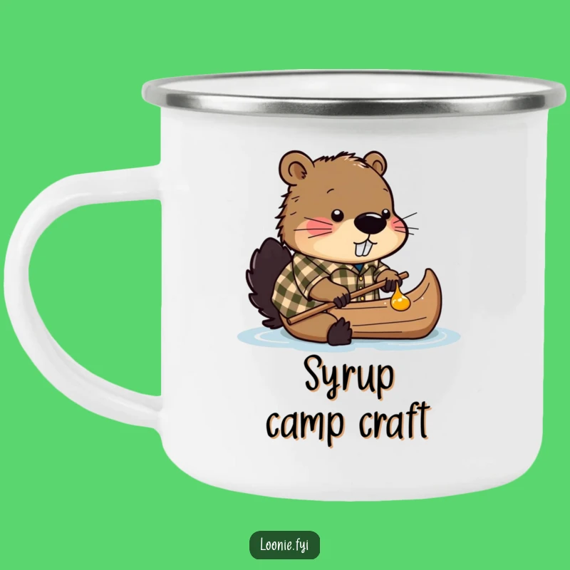 Funny Beaver Syrup Canoe Camping Mug: Woodland Fun for the Outdoors