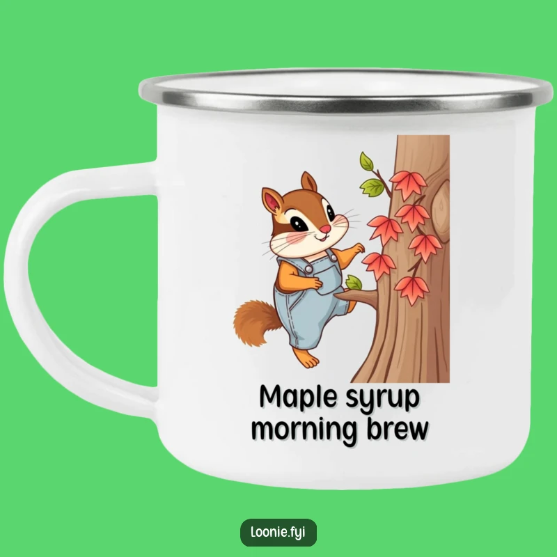 Funny Chipmunk Overalls Camping Mug: Adventure on the Go
