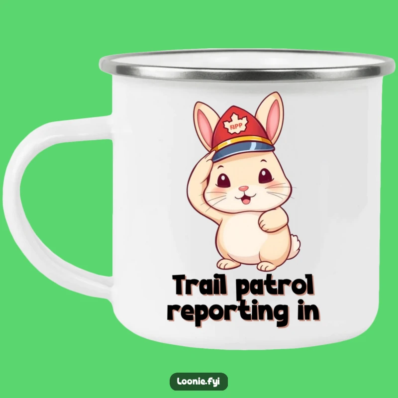 Funny Rabbit RCMP Camping Mug - Adorable Outdoor Companion
