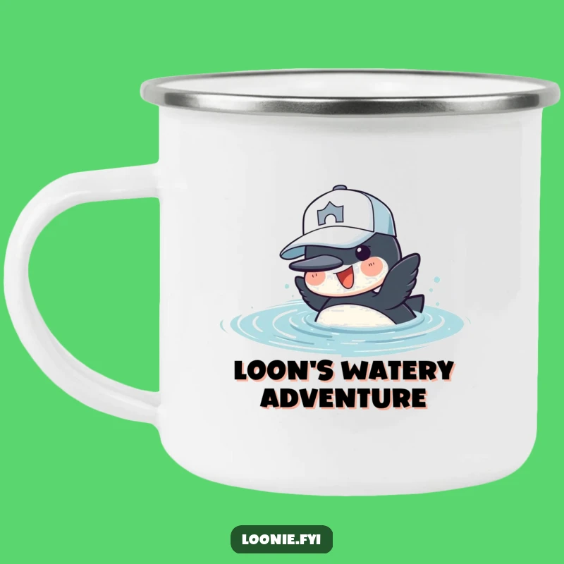 Funny Loon Dive Camp Mug - Cheerful Diver, Outdoor Splash, Funny Gift