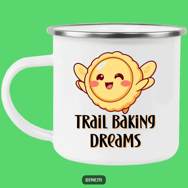 Funny Butter Tart Flying Camping Mug - Sweet Adventures, Whimsical Gift