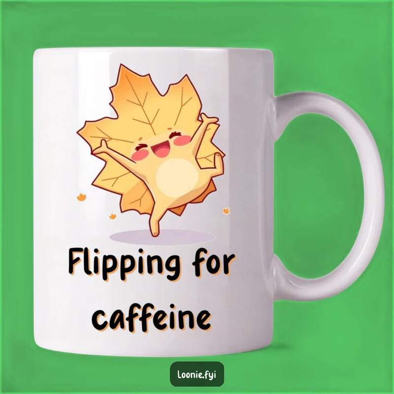 Funny Maple Leaf Somersault Mug - Joyful Autumn Design, Perfect Gift Enthusiasts