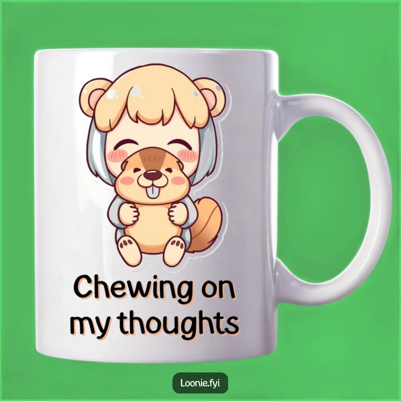 Funny Beaver Puppet Mug: Delighted Character's Fond Amusement, Unique Gift