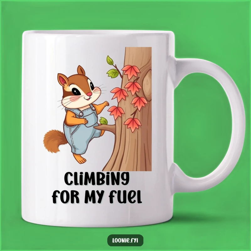 Funny Chipmunk Overalls Mug: Curious Climber's Delight Gift