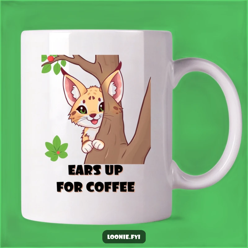 Funny Lynx Peek Mug, Your Perfect Gift for Curious Souls!