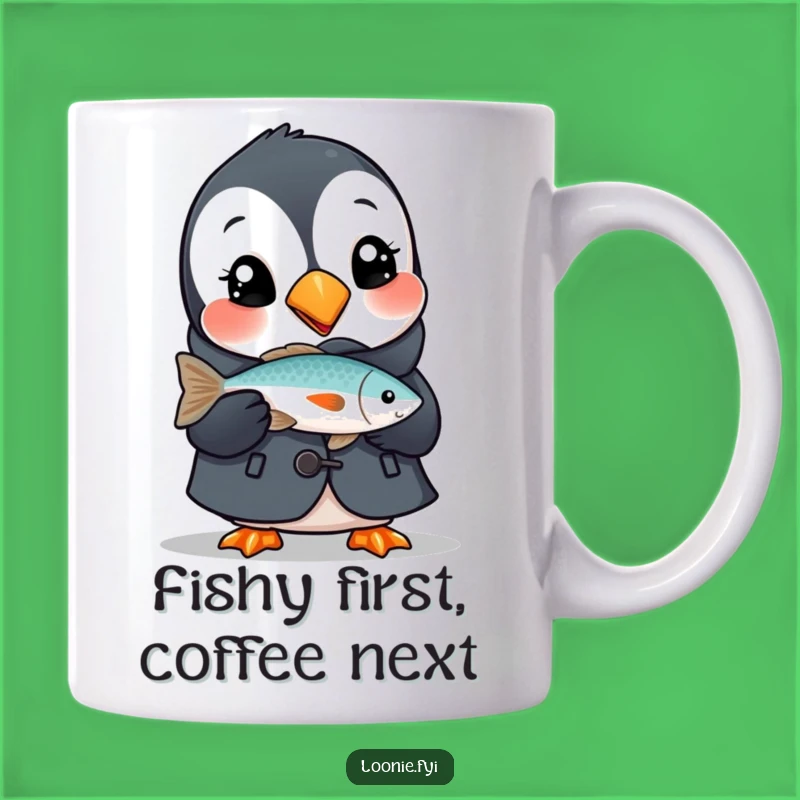Funny Puffin Fish Mug, A Delightful Gift for Avian Admirers!