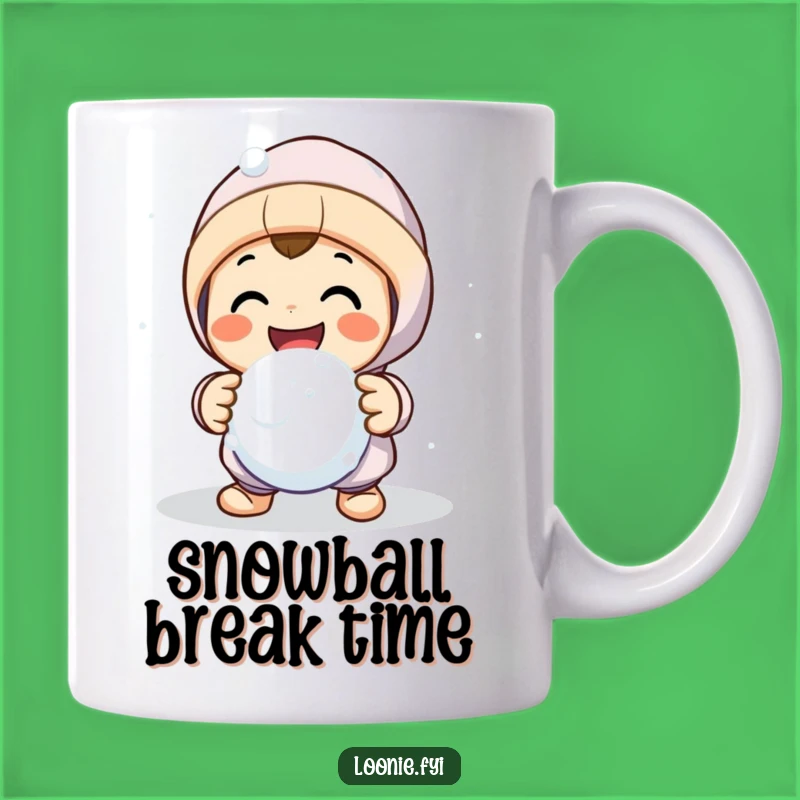 Funny Snowball Fight Character Mug - Friendly Winter Fun Gift