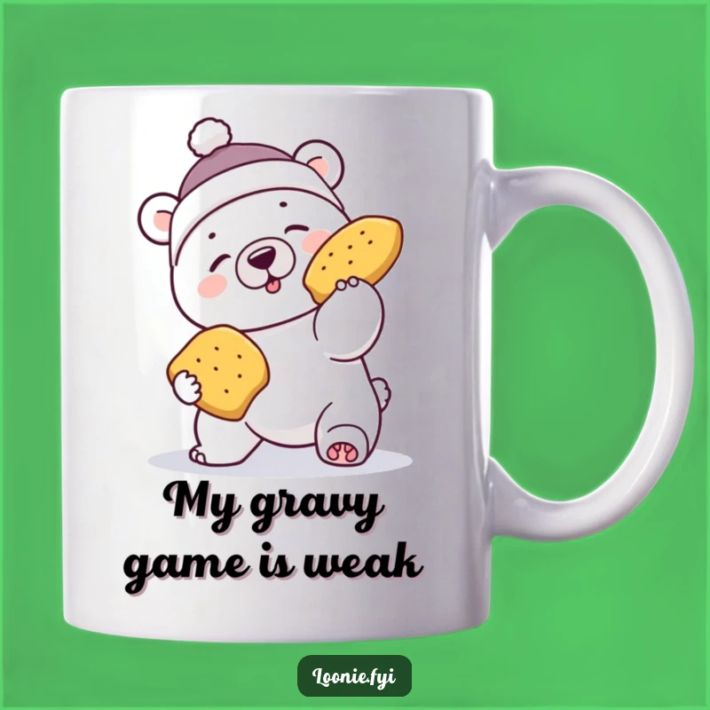 Funny Polar Bear Poutine Fail Mug - Hilarious Canadian Foodie Gift!