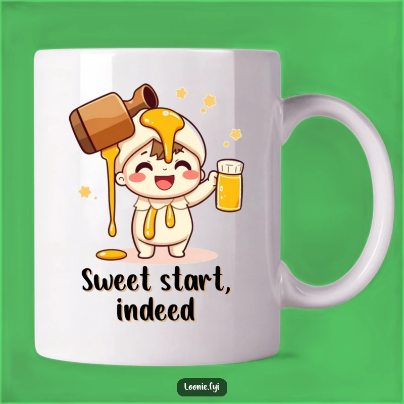 Funny Maple Syrup Mug: Cheerful Character's Celebration Pour, Sweet Gift