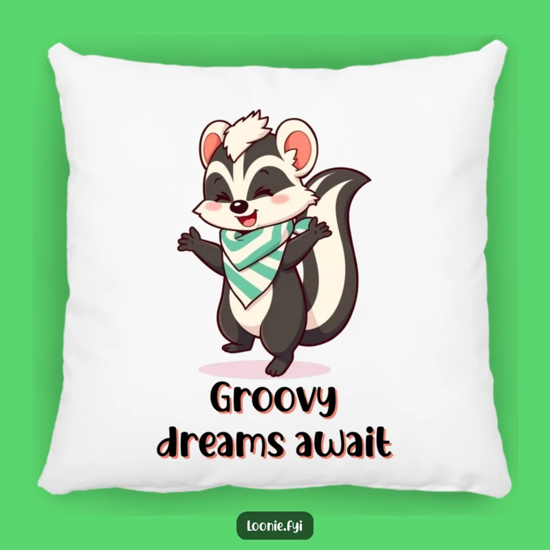 Cozy Funny Skunk Pillow, Cuddle Up With Dance-Inspired Comfort!