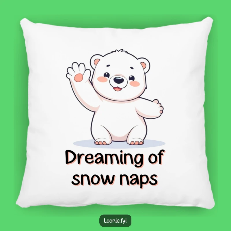 Funny Polar Bear Cub Pillow: Cozy Frosty Wave - The Perfect Funny Gift
