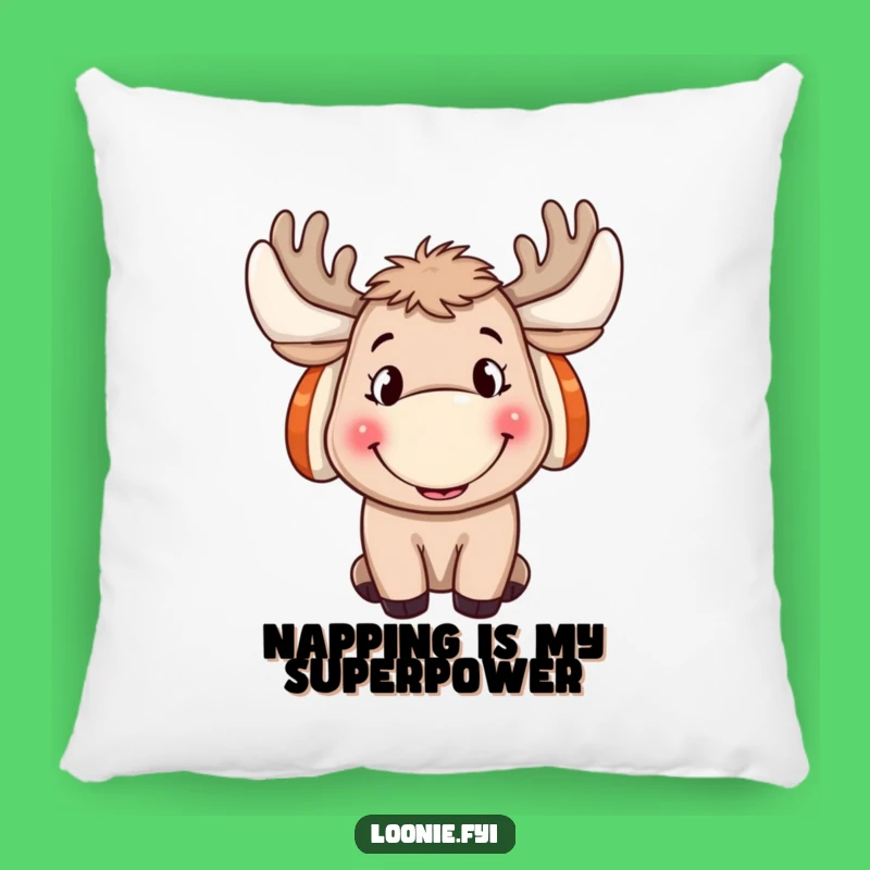 Funny Moose Pillow: Cozy Ear Muffs & Grin - The Perfect Funny Gift