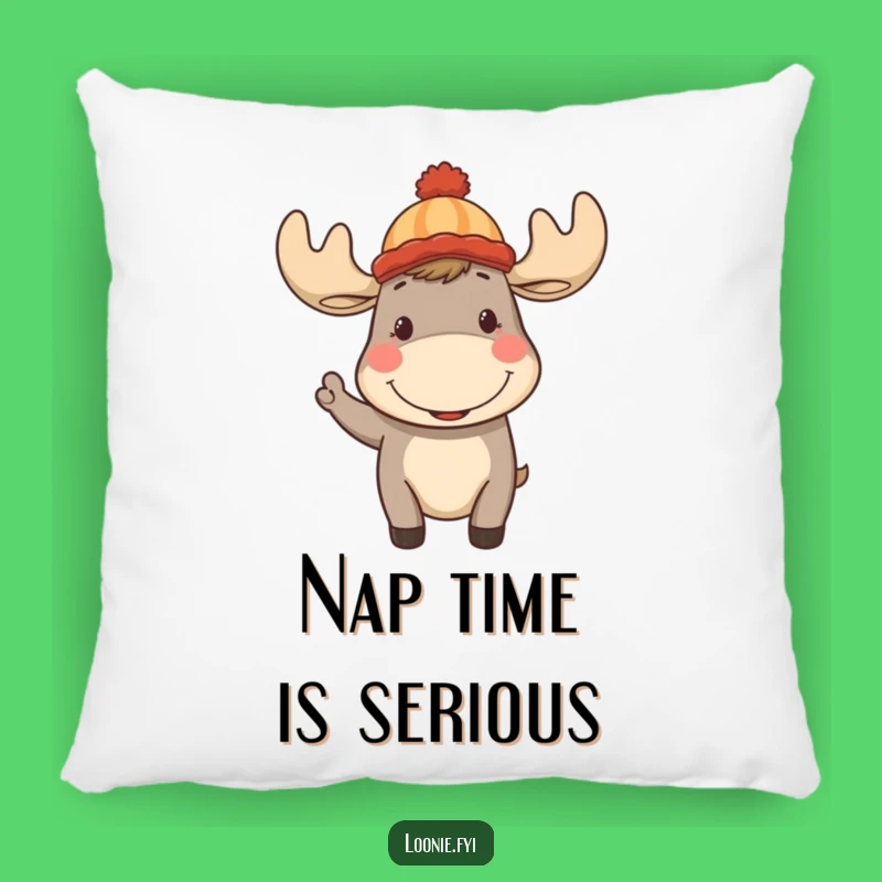 Funny Moose Toque Pillow: Cozy Canadian Comfort with a Hilarious Wildlife Design
