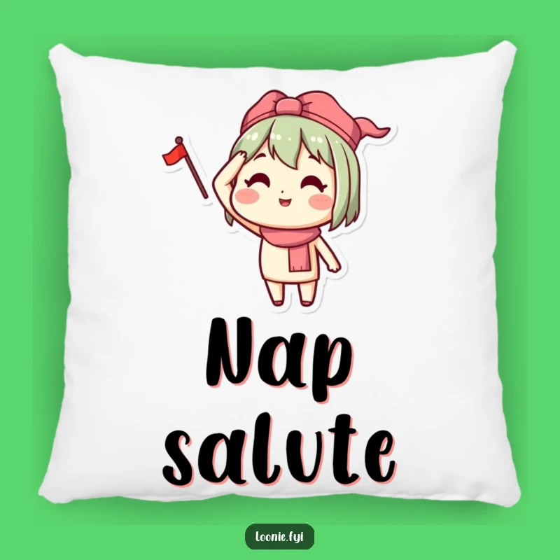 Funny Saluting Character Pillow - Cozy Patriotic Comfort Gift