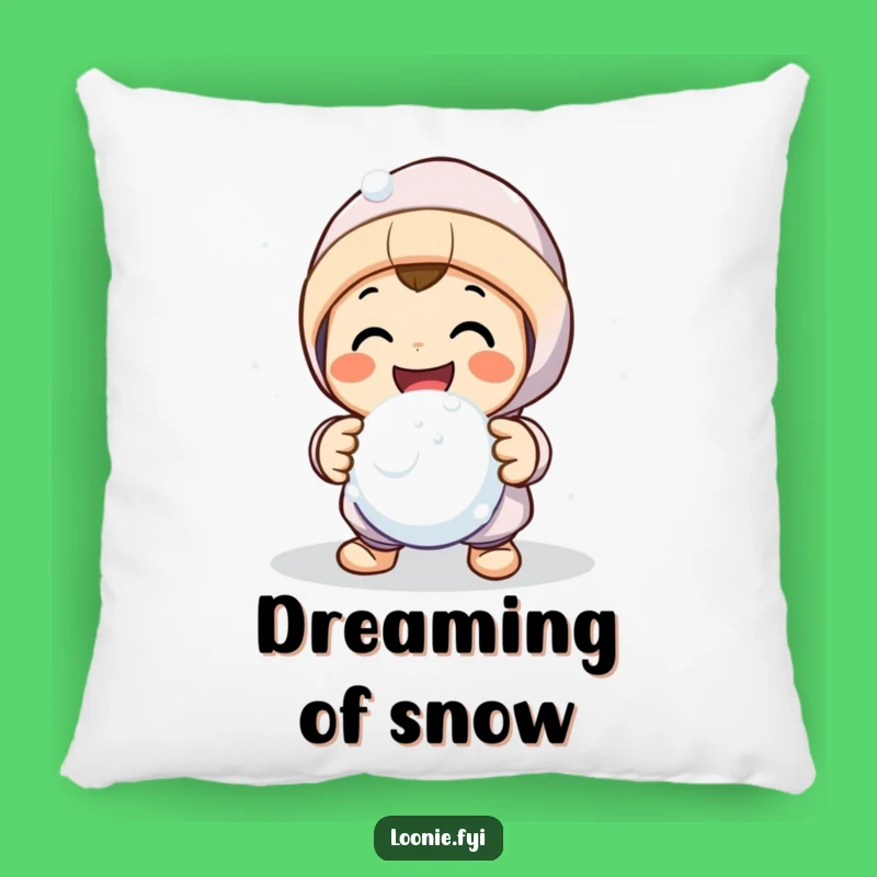 Funny Snowball Fight Character Pillow - Cozy Comedic Decor Gift