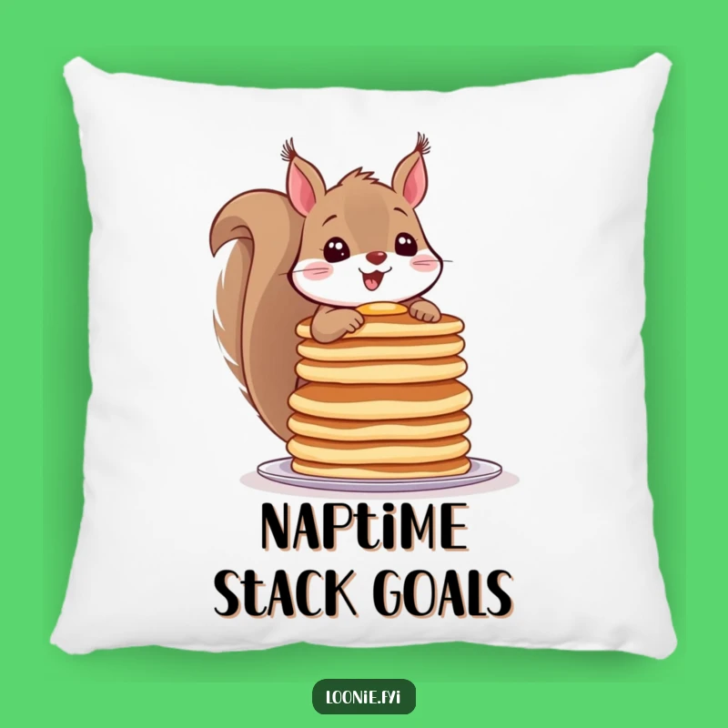 Funny Squirrel Pancake Pillow - Cozy & Hilarious Breakfast Accent