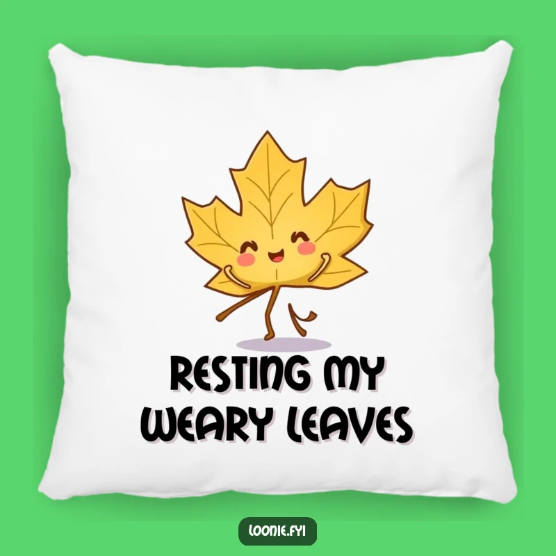Funny Maple Leaf Pillow: Playful Character's Soft Dance Moves