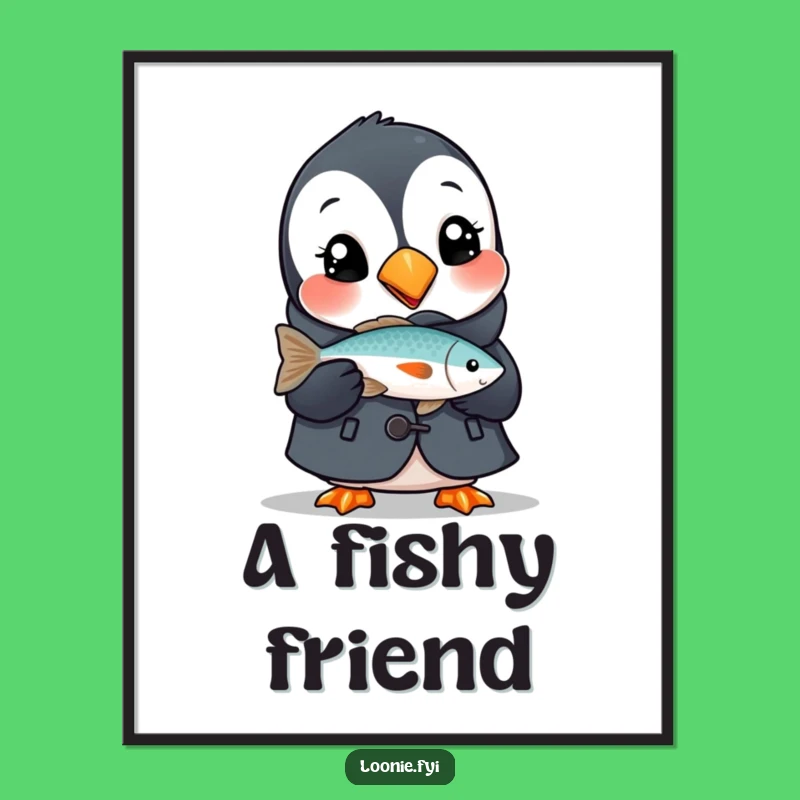 Funny Puffin Art Print, Instant Download of Coastal Charm and Humor!