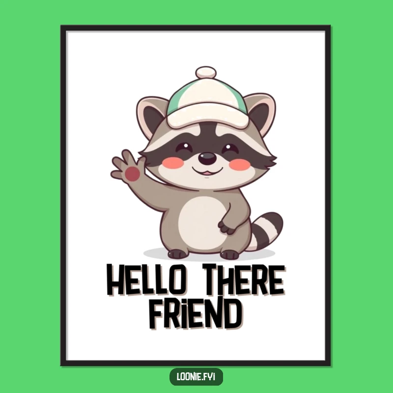 Funny Raccoon Digital Art, Instant Download of Giggle-Worthy Decor!