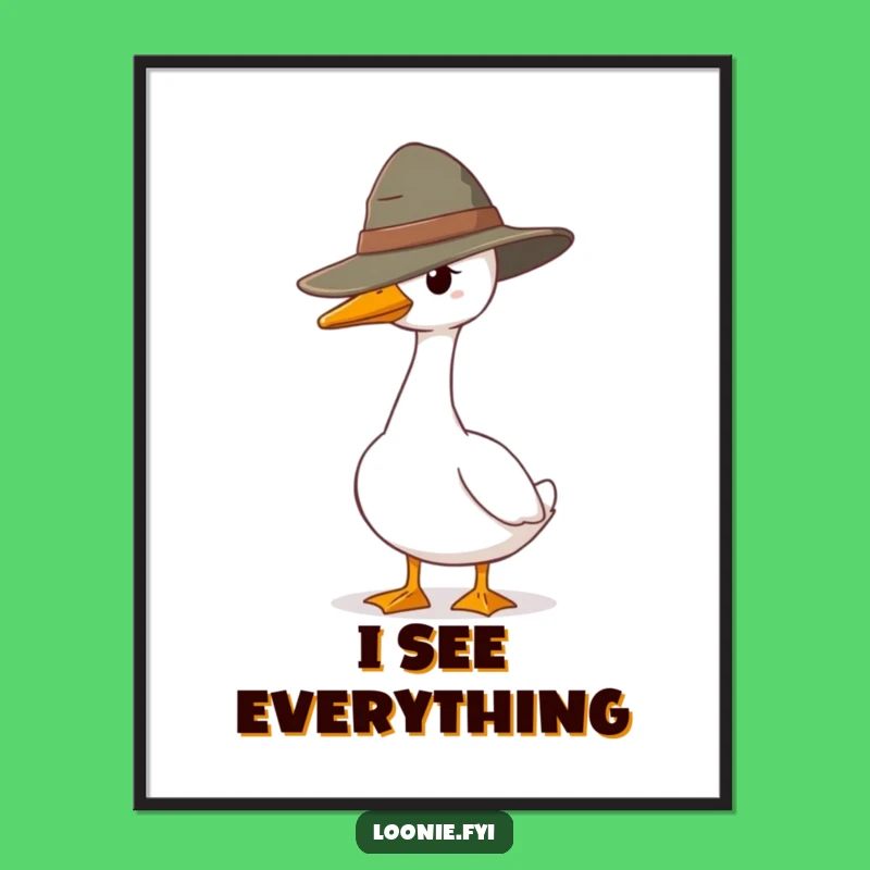 Funny Goose Ranger Digital Art: Printable Character Guarding, Amazing Funny Gift