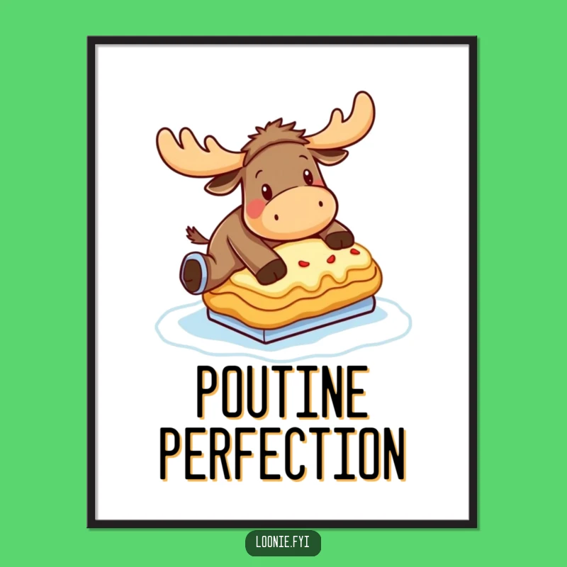 Funny Moose Poutine Skate Digital Art: Hilarious Canadian Decor Download!