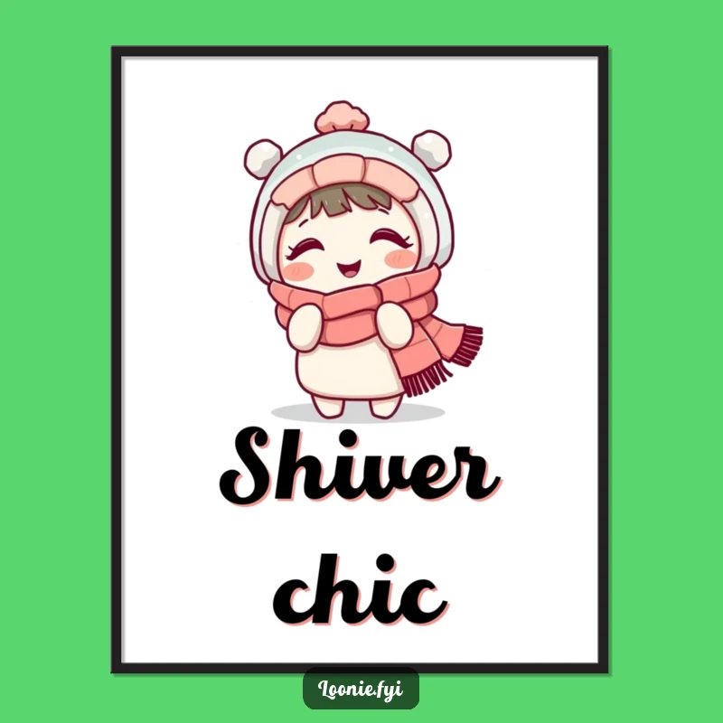 Funny Giggling Winter Scarf Character Digital Art - Instant Laughs!