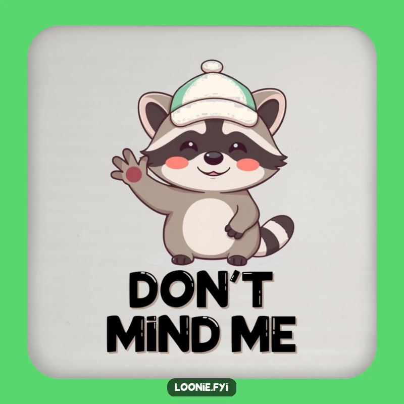 Funny Raccoon Drink Coaster Set, Protect Surfaces With Humor!