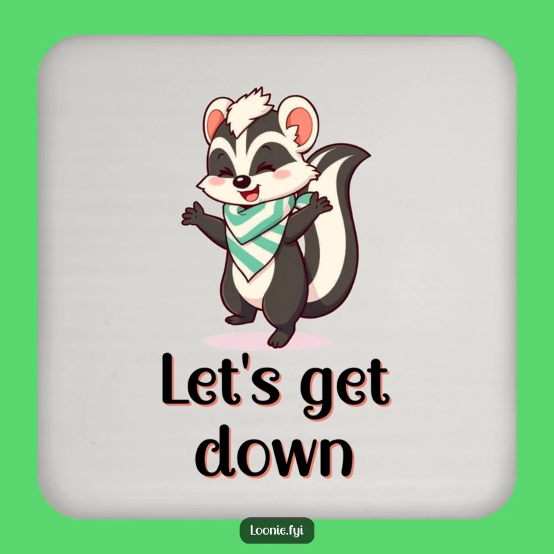Funny Skunk Coasters, Protect Surfaces With Dance-Party Flair!