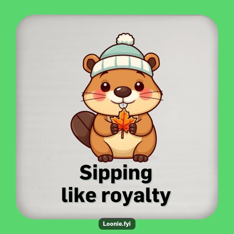 Funny Beaver Canada Coaster: Hilarious Protection for Your Maple Drinks