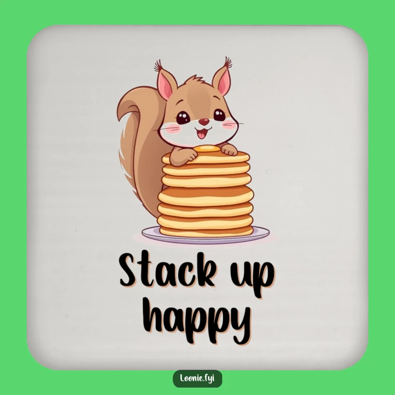 Funny Squirrel Pancake Coaster - Hilarious Protection for Surfaces