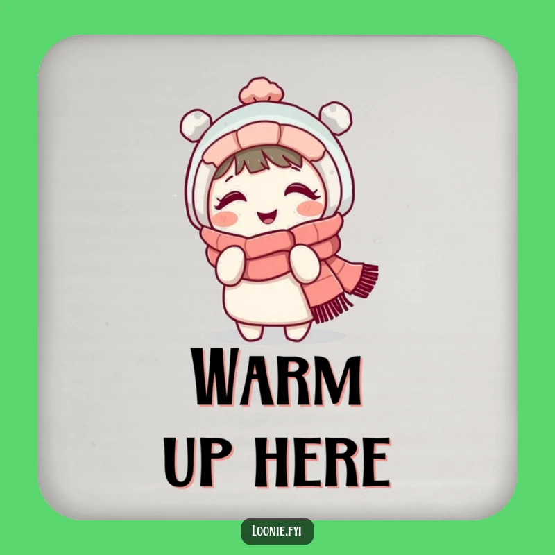 Set of Funny Giggling Scarf Character Drink Coasters - Protect Surfaces with Laughs!