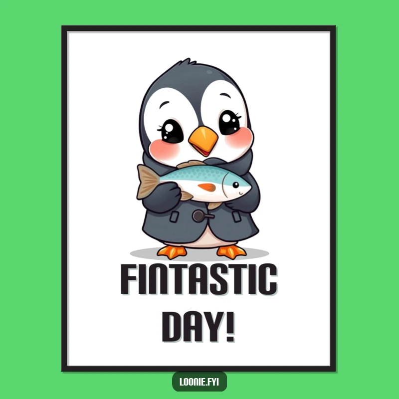 Funny Puffin Poster Print, Bring Coastal Charm and Laughter Home!