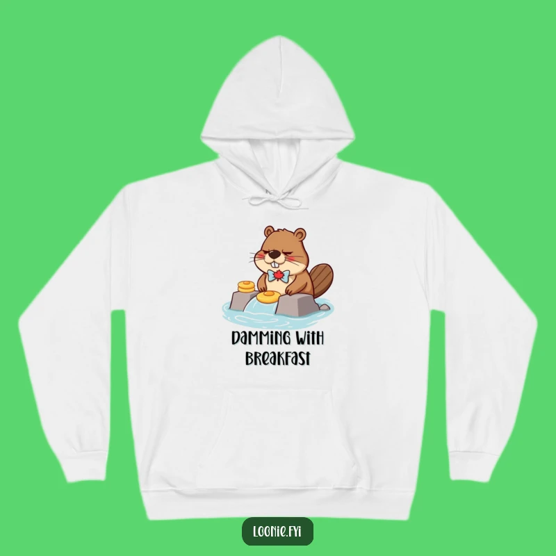 Funny Grumpy Beaver Pancake Dam Hoodie - Cozy Up with Canadian Comedy!