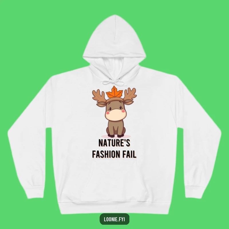 Funny Moose Hat Hoodie: Cozy Confused Moose Sweatshirt - Ultimate Funny Gift!