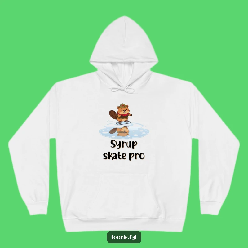 Funny Mountie Beaver Hoodie: Cozy Syrup-Skating Beaver Sweatshirt - Ultimate Funny Gift!