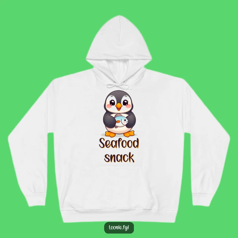 Funny Puffin Hoodie: Cheerful Fish-Holder, Ultra-Comfortable Humorous Gift
