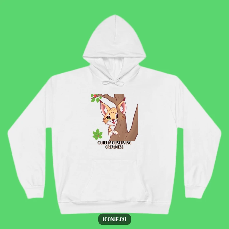 Cozy Funny Lynx Hoodie, Stay Warm With Woodland Wonder!