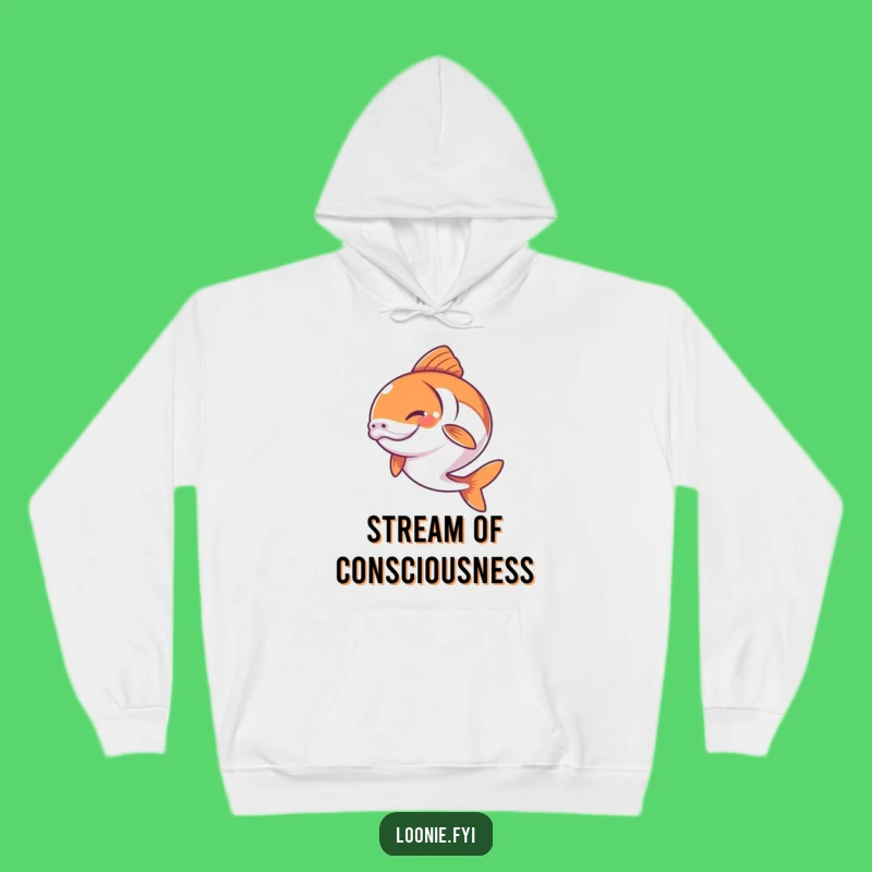 Jumping Salmon Hoodie - Happy Determination, Cozy & Funny Outdoor Apparel