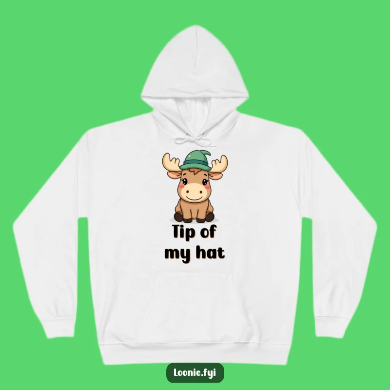 Cozy Funny Moose Hat Hoodie: Stay warm with gentlemanly charm
