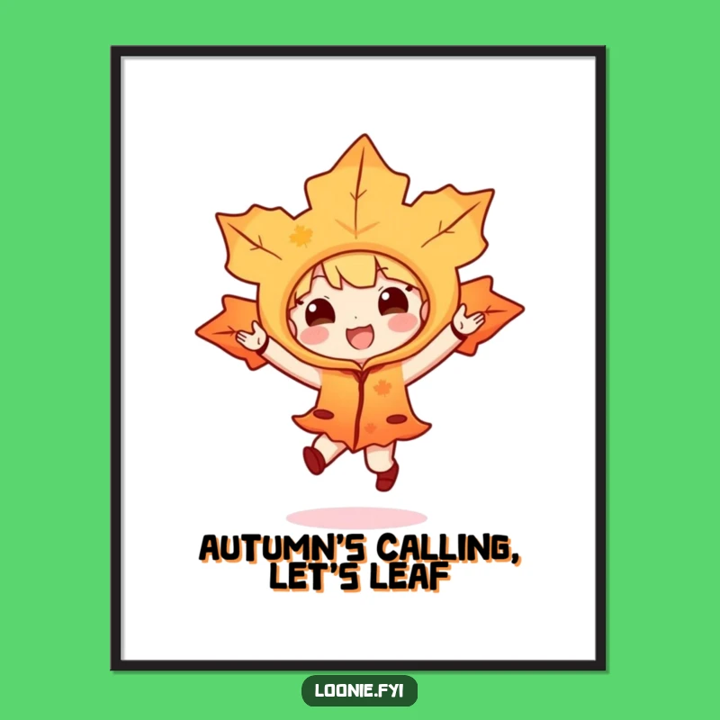 Free Printable Maple Leaf Hop Art - Funny Downloadable Decor for Autumn Lovers!