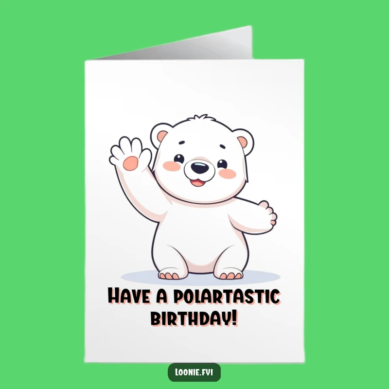 Free Printable Polar Bear Birthday Card Cute Funny Downloadable Gift