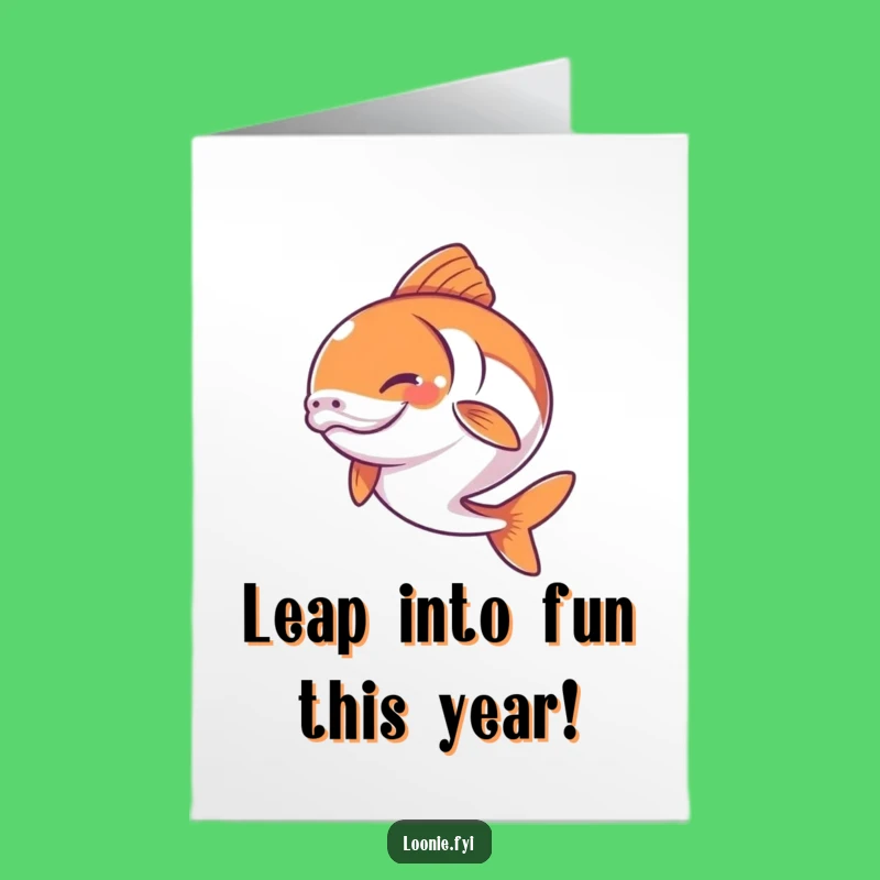 Free Printable Birthday Card: Jumping Salmon Go-Getter Downloadable Fun!