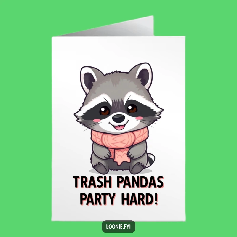 Free Printable Birthday Card: Funny Raccoon Gift, Cheerful Downloadable Art for Him or Her